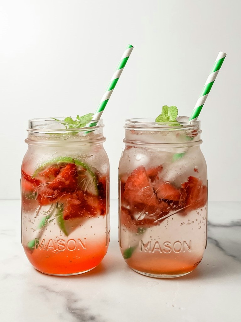 Strawberry lime mocktails